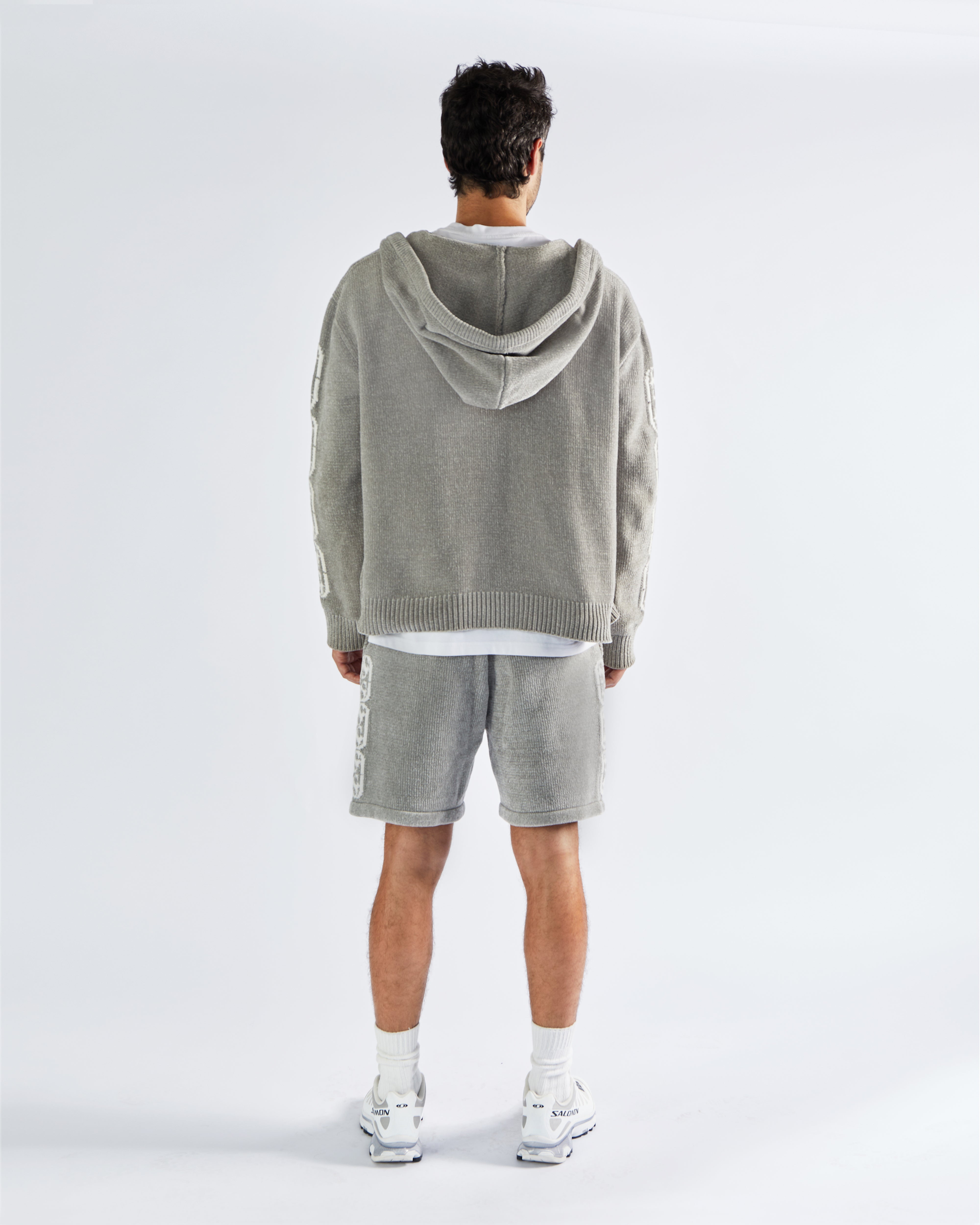 Chenille Zip Up - Champagne