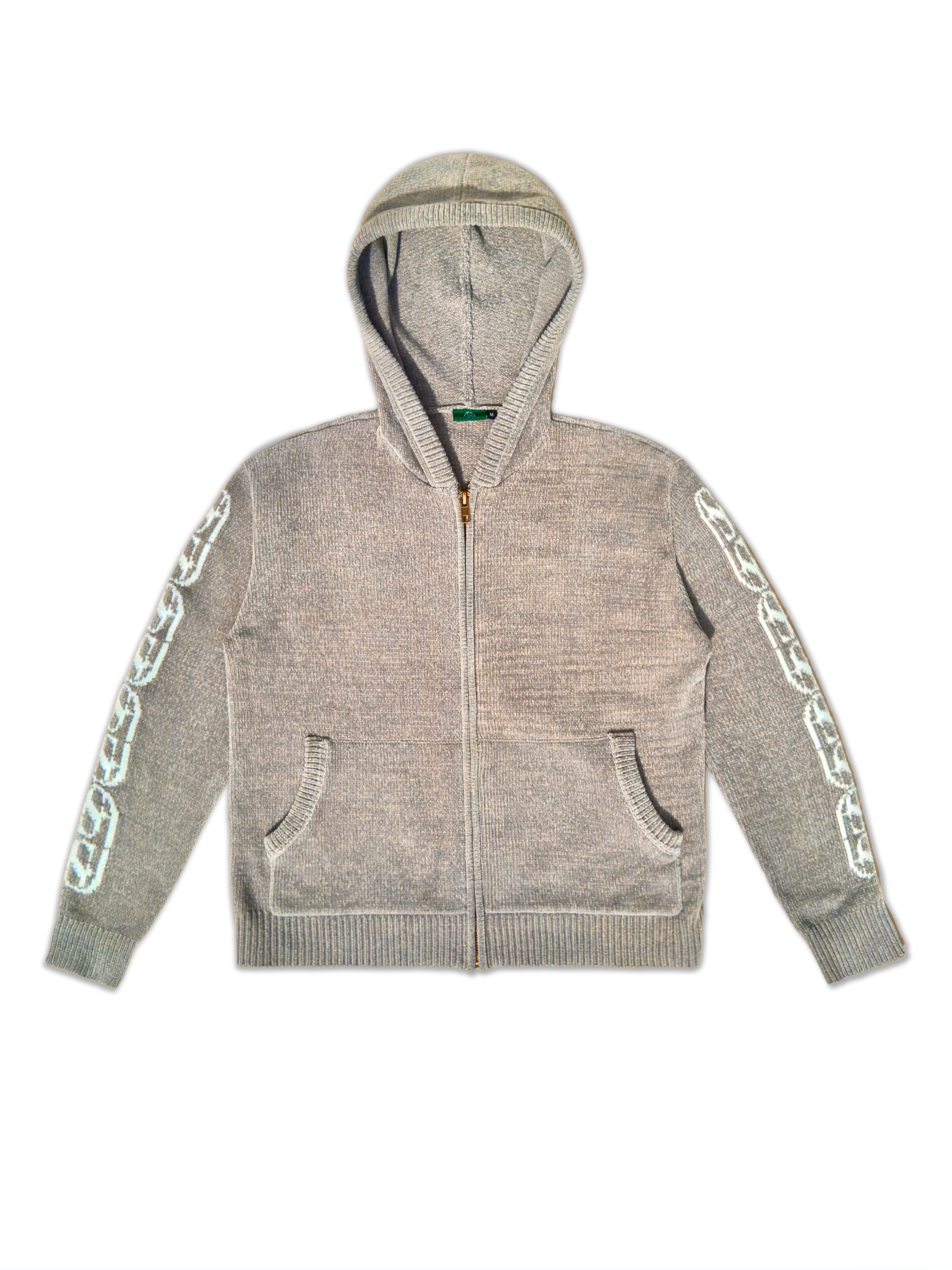 Chenille Zip Up - Champagne
