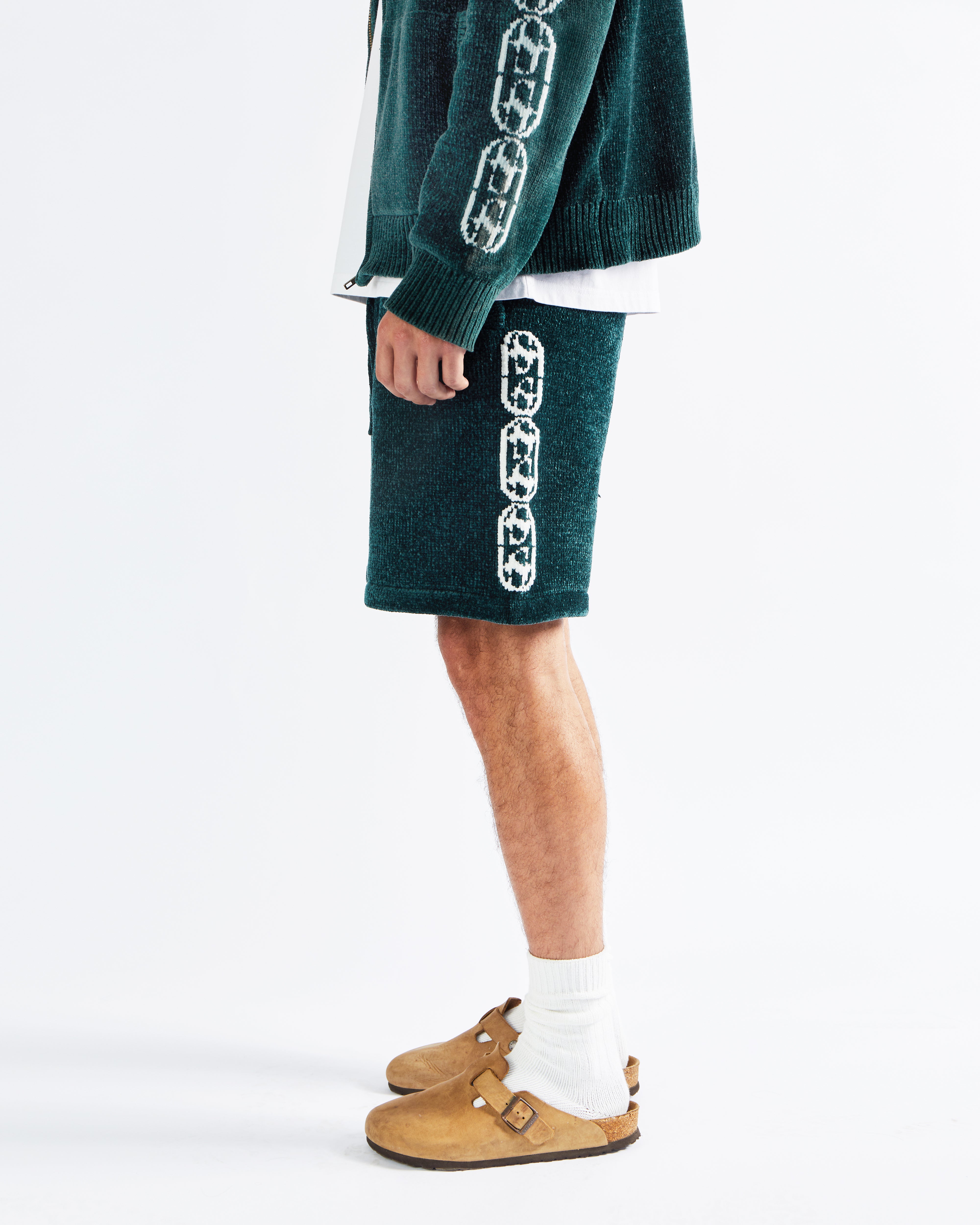 Chenille Shorts - Lago Green