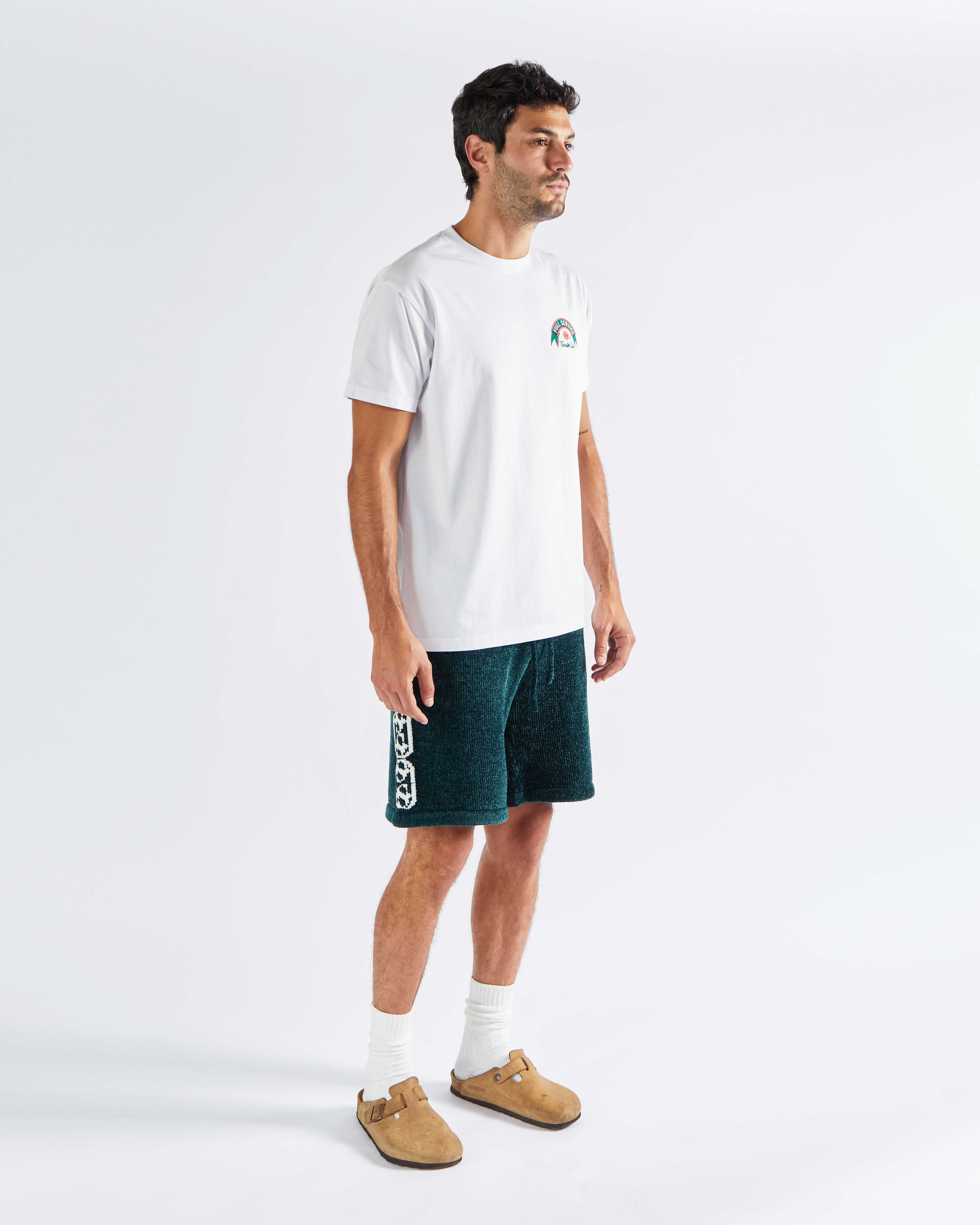 Chenille Shorts - Lago Green