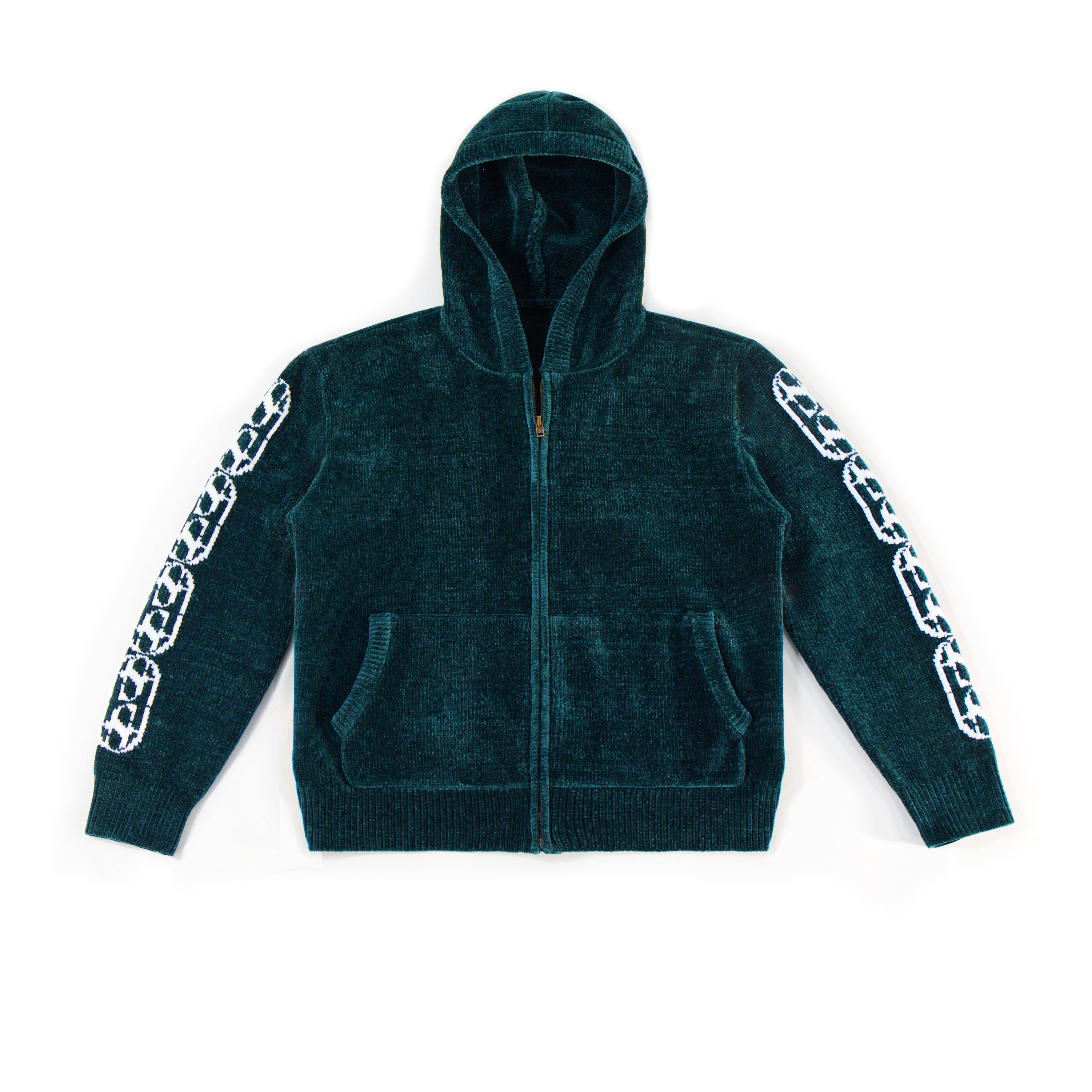 Chenille Zip Up - Pine